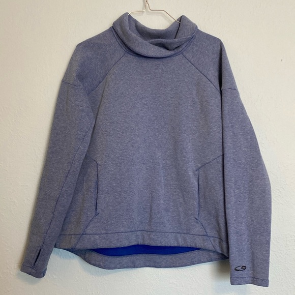 C9 by Champion Womens Size L Blue Victory Fleece Turtleneck Pullover Sweatshirt - Picture 2 of 13